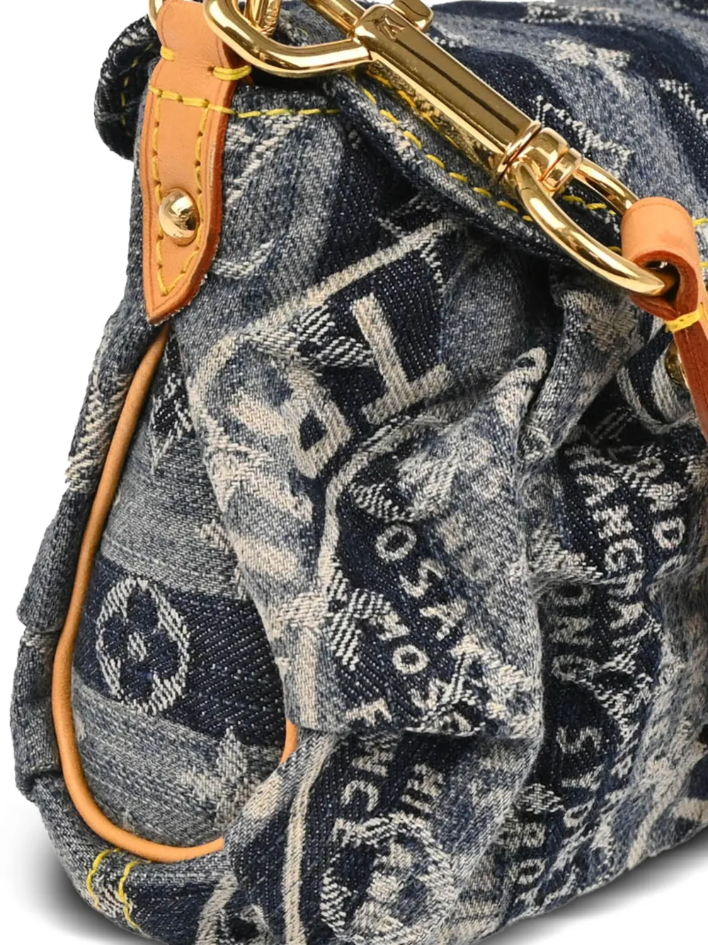 Pre-owned Louis Vuitton 2006 Monogram Denim Pleaty Handbag In Blue