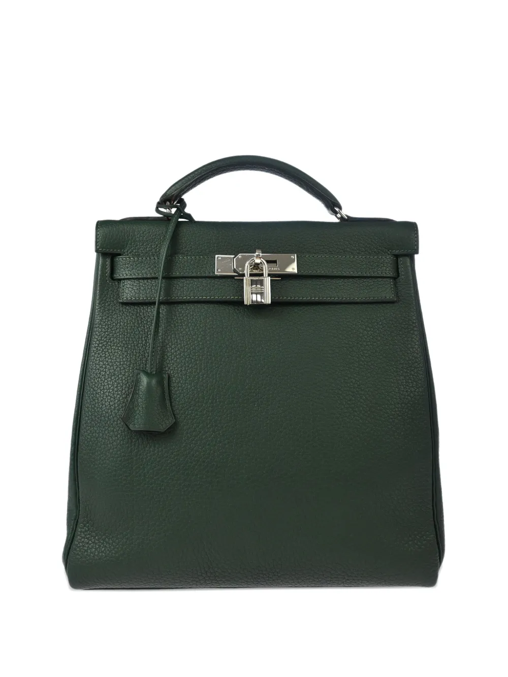 Pre-owned Hermes 2000 Fjord Kelly A Dos Gm Backpack In Green