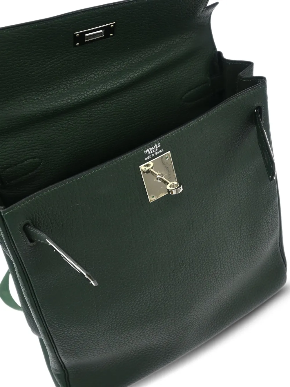 Pre-owned Hermes 2000 Fjord Kelly A Dos Gm Backpack In Green