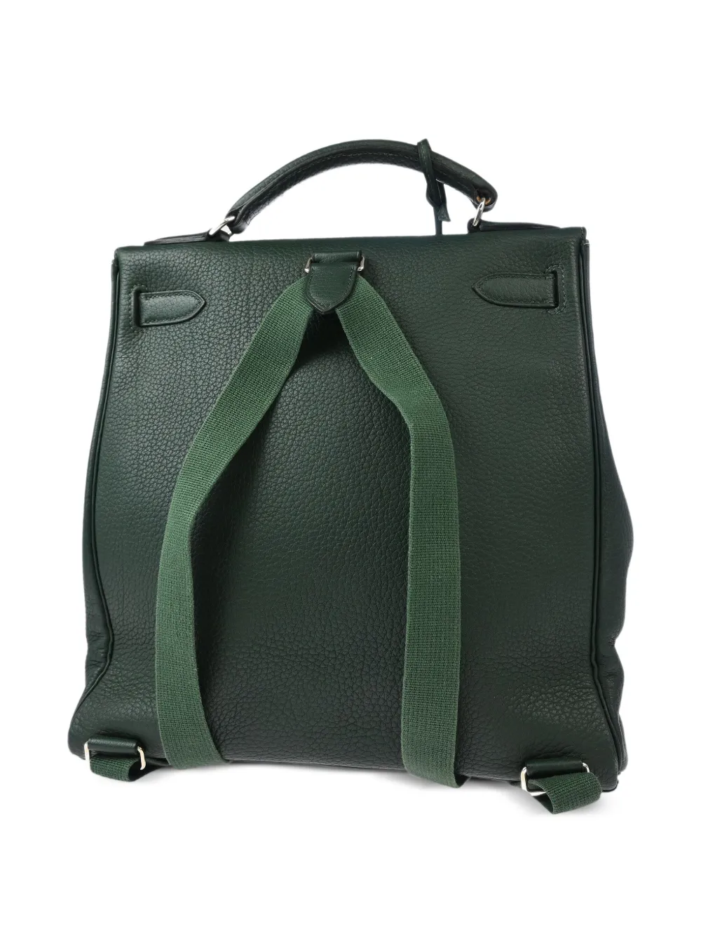 Pre-owned Hermes 2000 Fjord Kelly A Dos Gm Backpack In Green