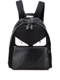 Fendi Pre-Owned 2010-2025 Nylon and Leather Bug Eyes Monster backpack - Black