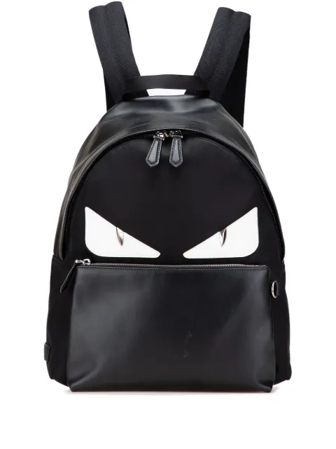 Fendi Pre-Owned 2010-2025 Nylon and Leather Bug Eyes Monster backpack
