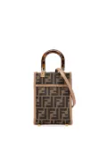 Fendi Pre-Owned 2010-2025 Mini Zucca Canvas Sunshine Shopper Tote satchel - Brown
