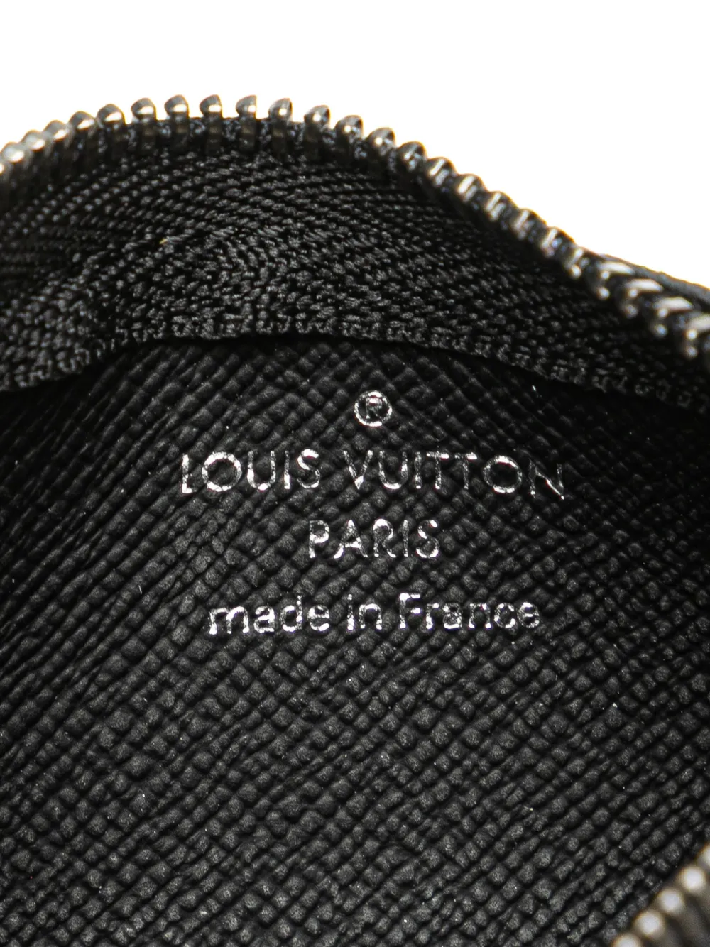 Pre-owned Louis Vuitton 2023 Monogram Eclipse Reverse Trio Messenger Key Pouch Coin Pouch In Gray