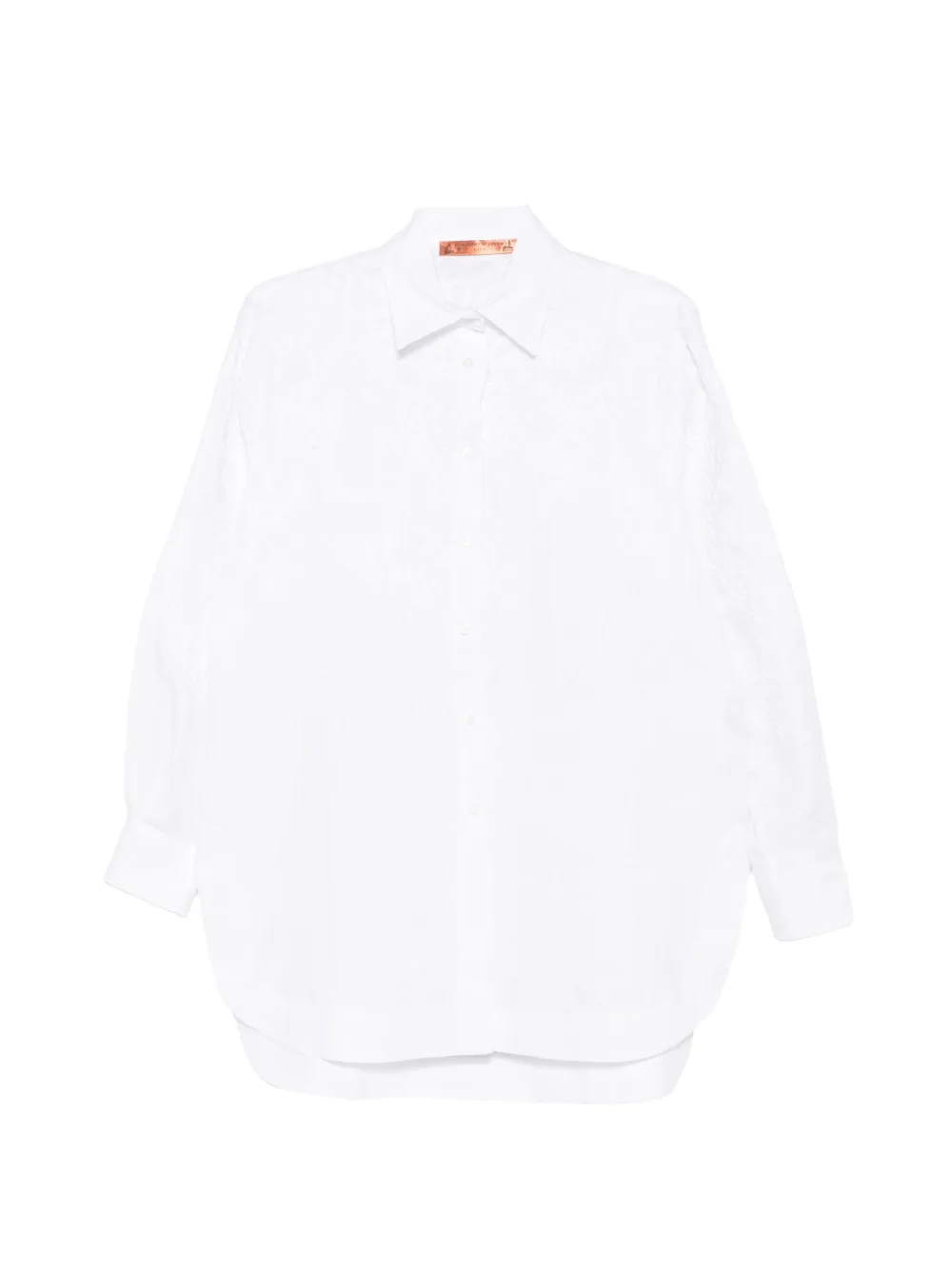 Ermanno Scervino Camicia con ricamo floreale - Bianco