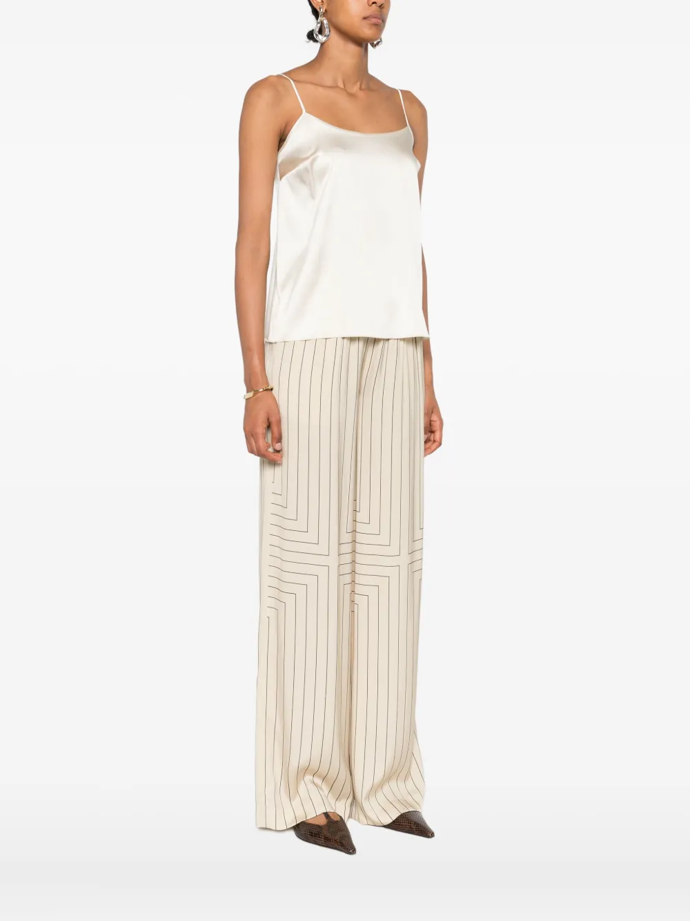Ermanno Scervino Top met spaghettibandjes Beige