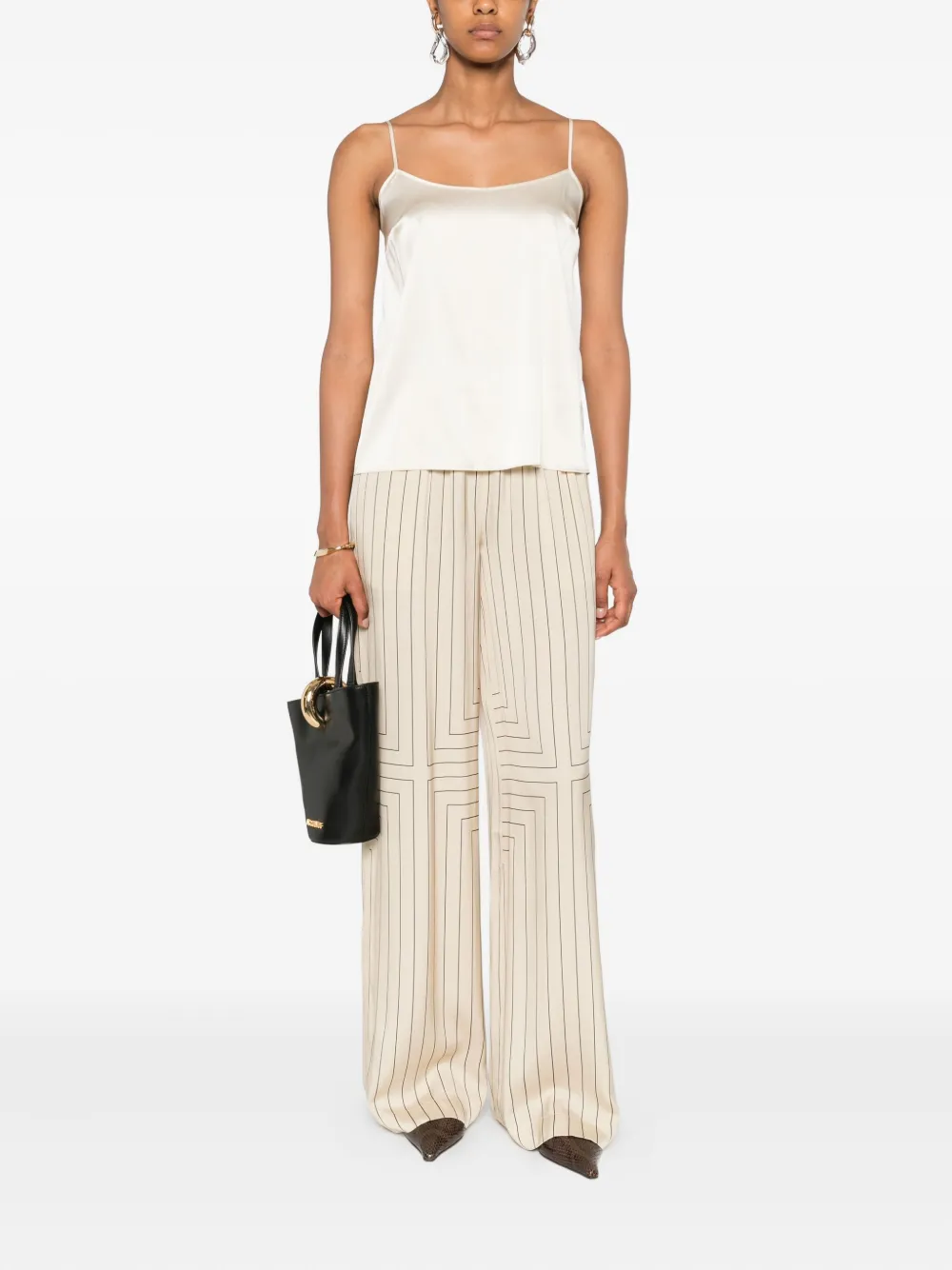Ermanno Scervino Top met spaghettibandjes Beige