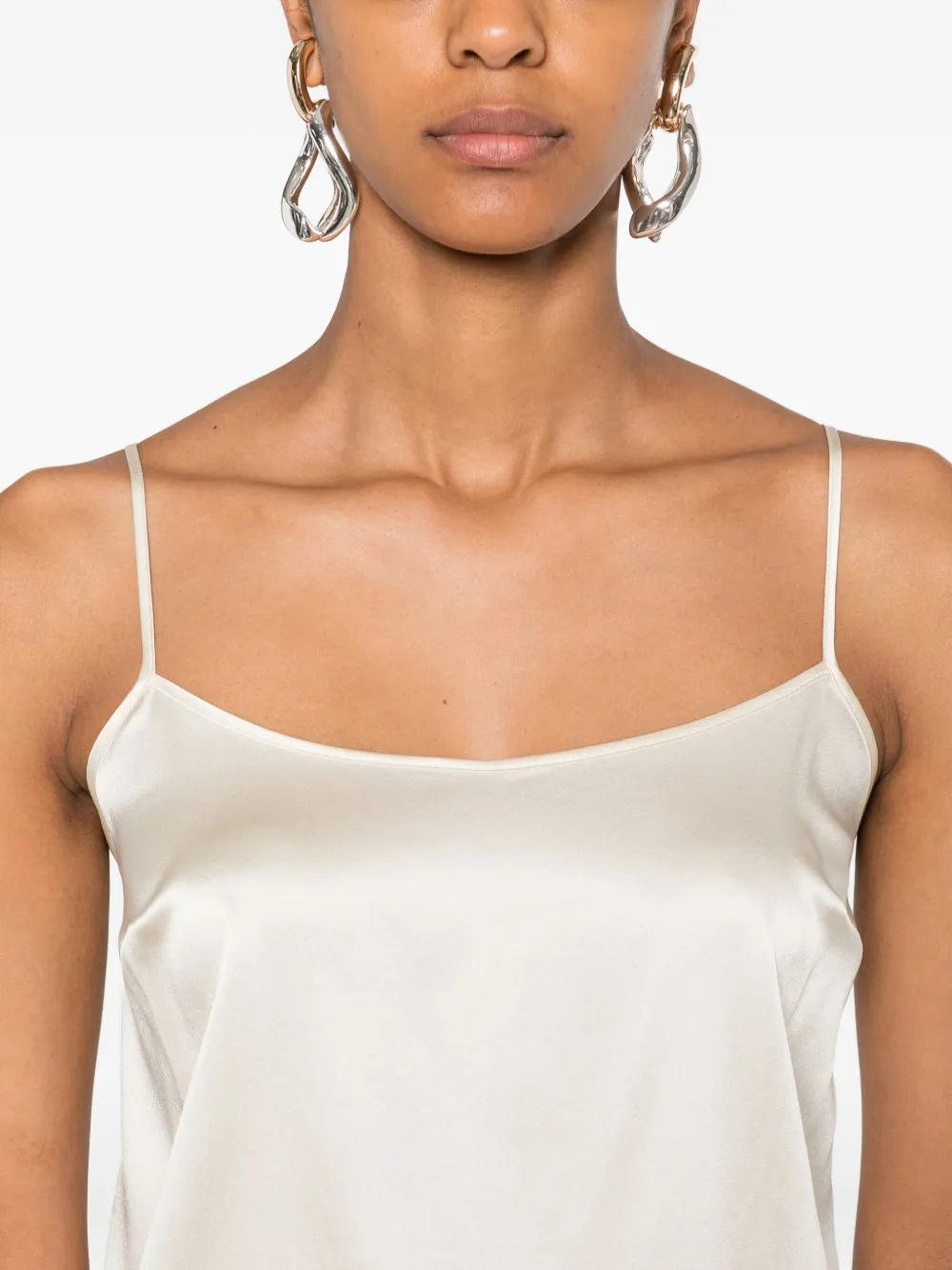 Ermanno Scervino Top met spaghettibandjes Beige