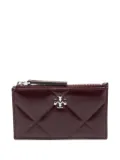 Tory Burch Kira quilted zip-top card holder - Purple