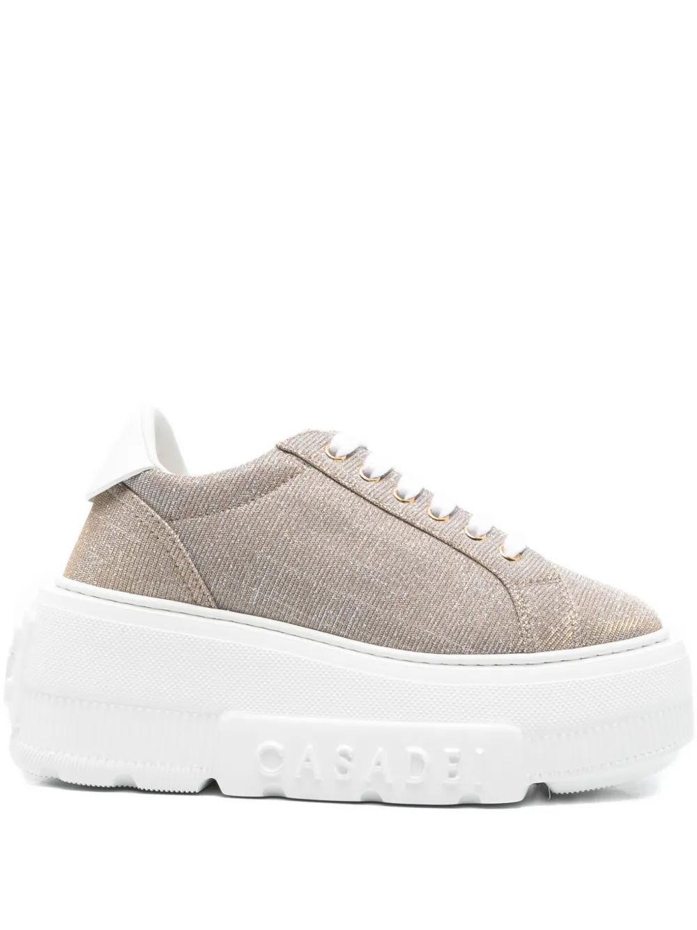 Casadei platform lace-up sneakers Neutrals