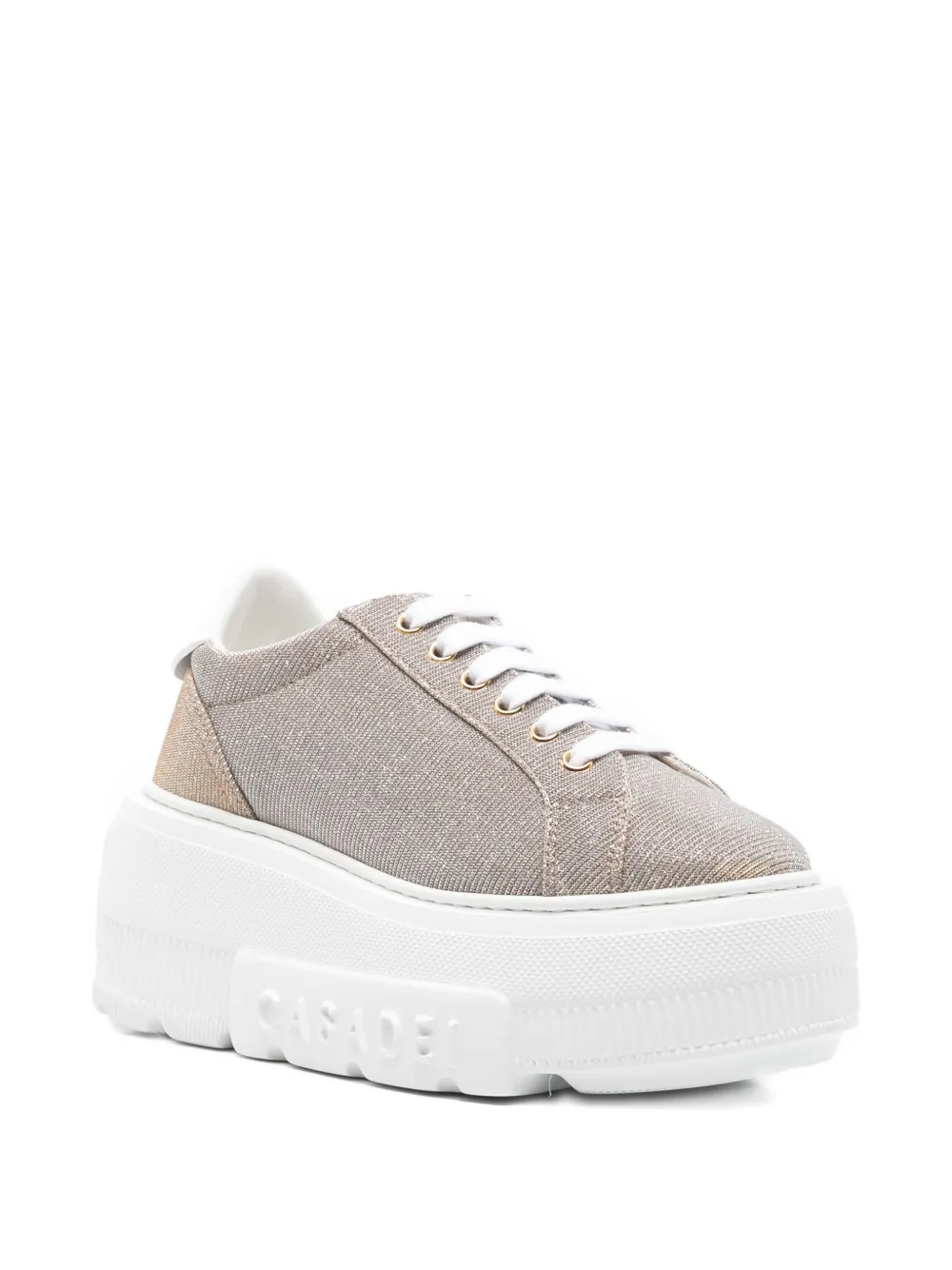 Casadei platform lace-up sneakers Neutrals
