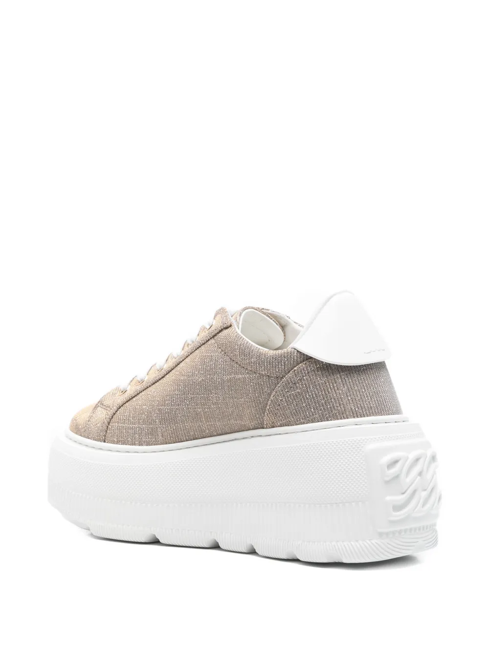 Casadei platform lace-up sneakers Neutrals