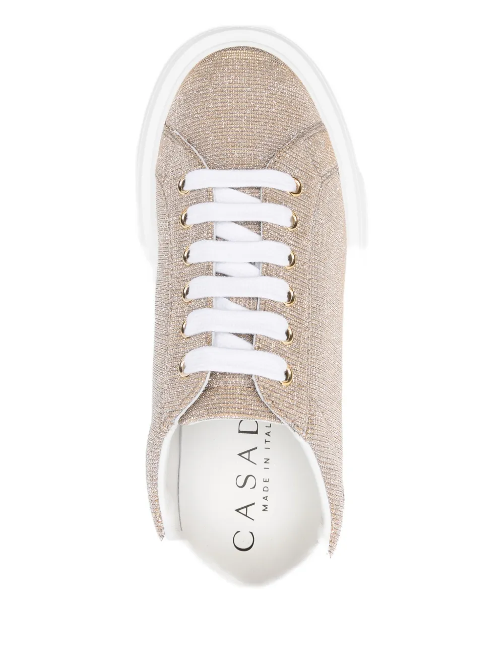 Casadei platform lace-up sneakers Neutrals