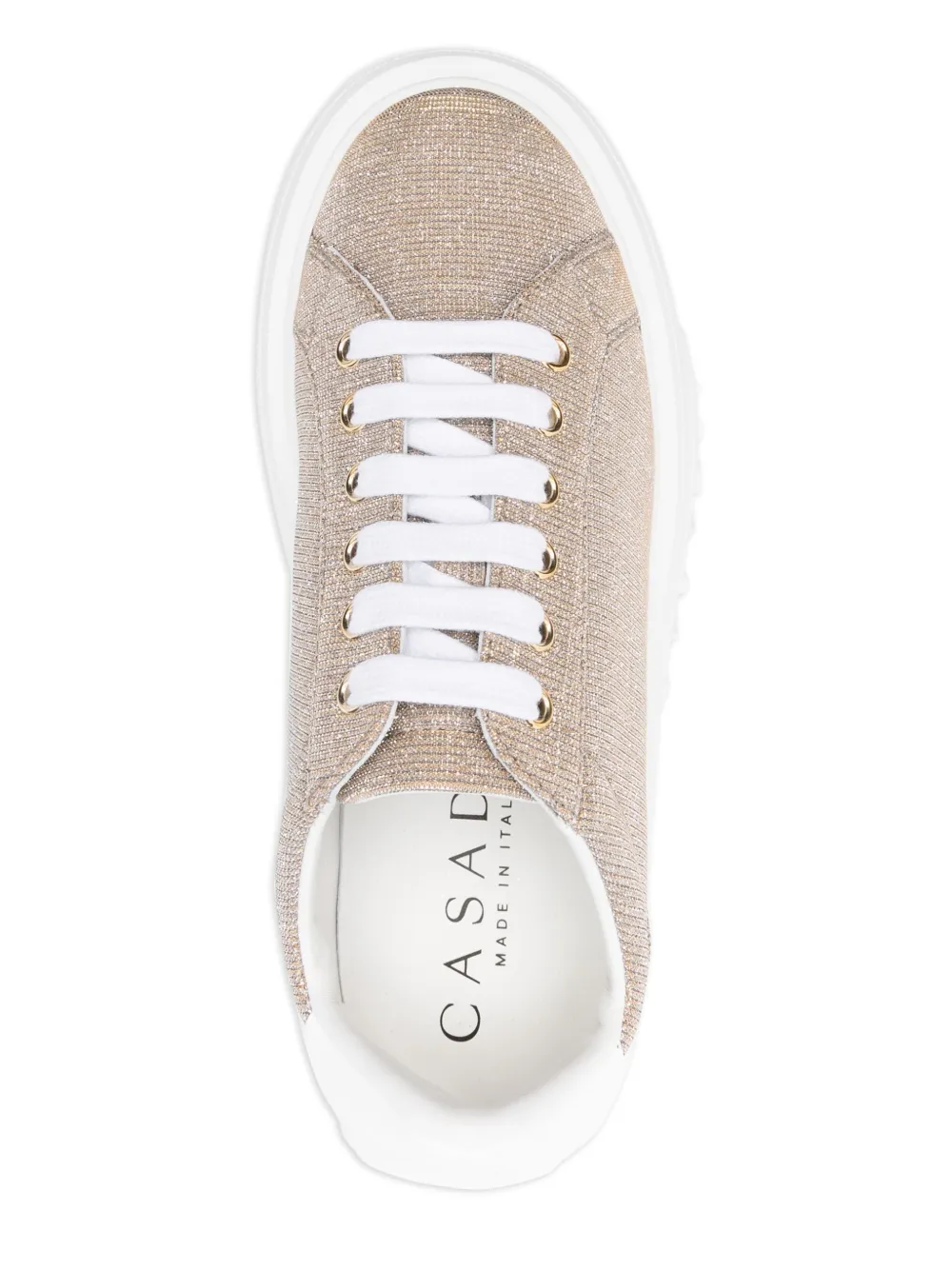Casadei Sneakers met plateauzool Beige