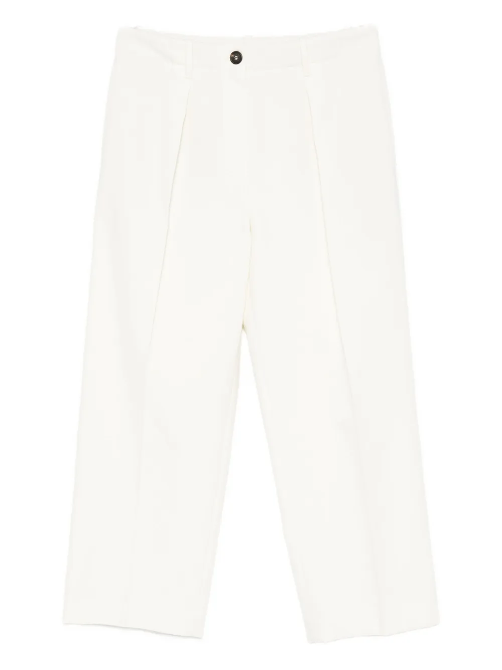 Brunello Cucinelli Women Cropped Cotton Trousers In White