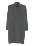 Fabiana Filippi embellished-neckline turtleneck mini dress - Grey