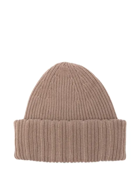 Fabiana Filippi ribbed metallic-thread beanie hat