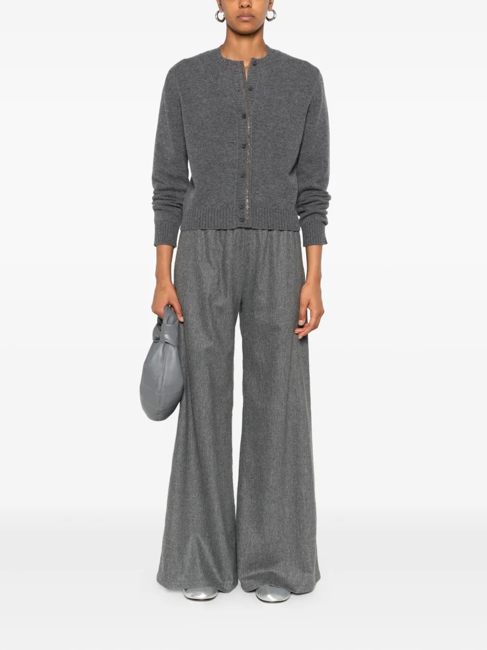 Fabiana Filippi embellished button-front cardigan Grijs