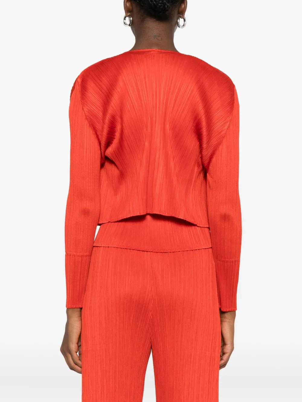 Pleats Please Issey Miyake Geplooid vest Rood