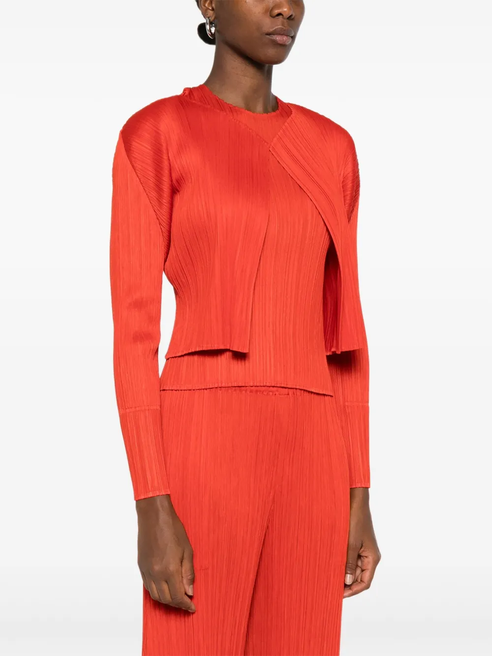 Pleats Please Issey Miyake Geplooid vest Rood