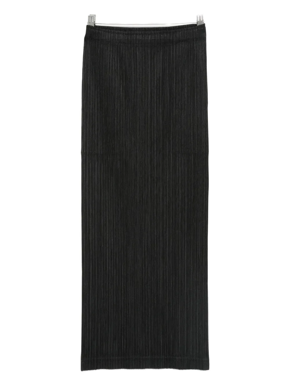 Issey Miyake Pleated Straight Skirt In Black