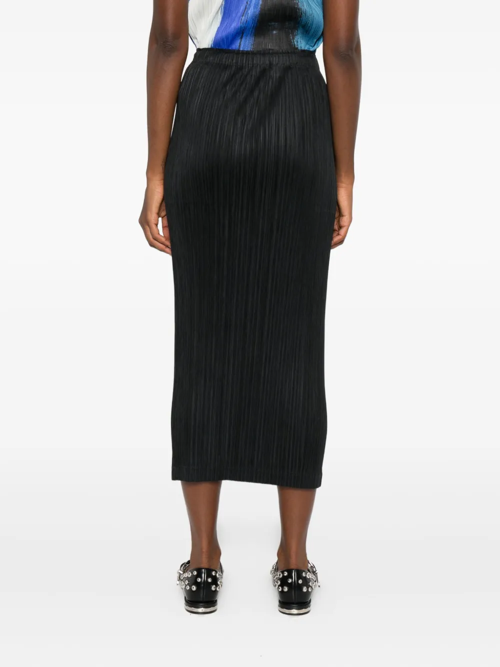 Pleats Please Issey Miyake Straight plooirok Zwart