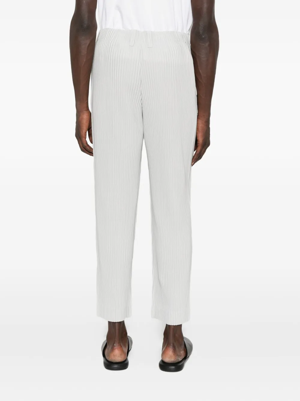 Homme Plissé Issey Miyake Plissé elastische broek Grijs