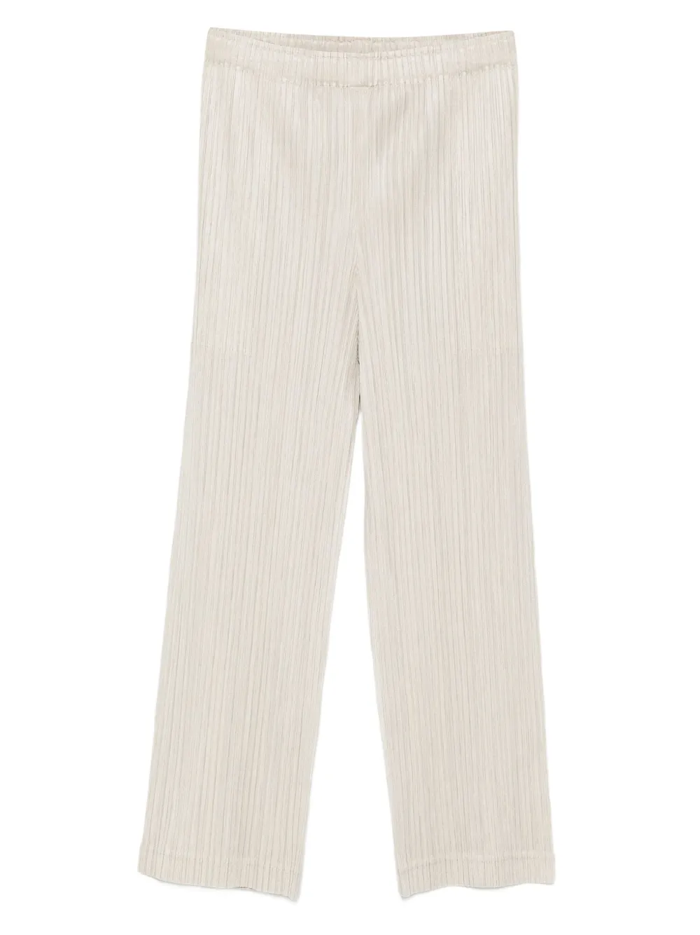 Pleats Please Issey Miyake Plissé elastische broek Beige