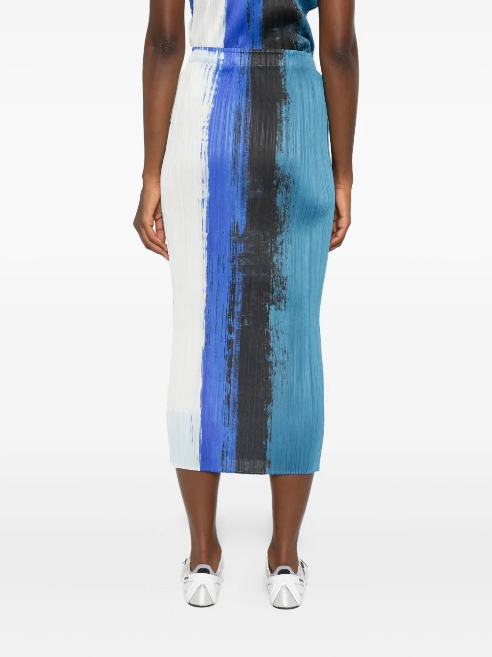 Pleats Please Issey Miyake Straight plooirok Blauw