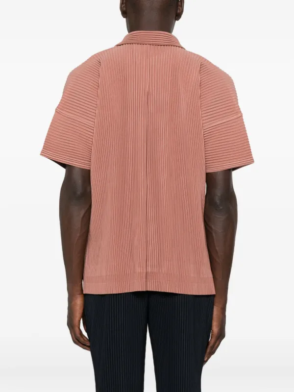 Homme Plissé Issey Miyake プリーツ ショートスリーブシャツ | レッド