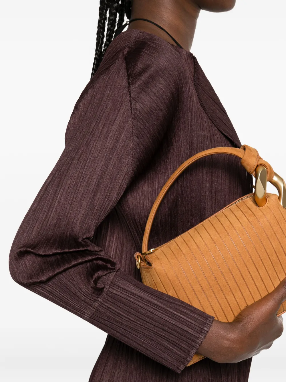Pleats Please Issey Miyake Geplooid vest Bruin