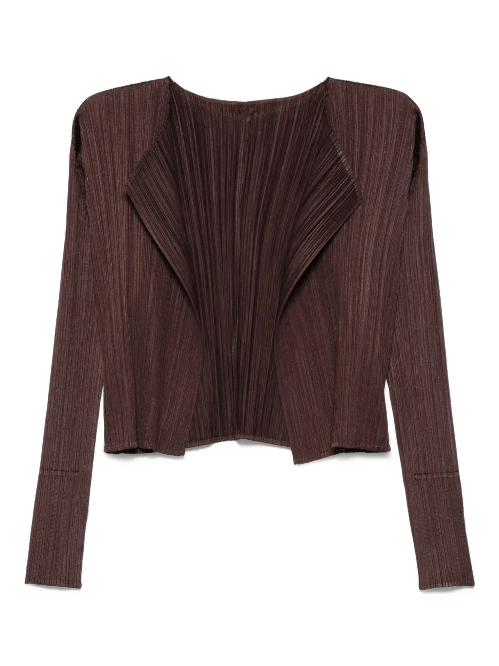 Pleats Please Issey Miyake Geplooid vest Bruin