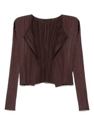 PLEATS PLEASE フリル付きカーディガン 36 PLEATS PLEASE ISSEY MIYAKE – ISSEY MIYAKE ONLINE STORE