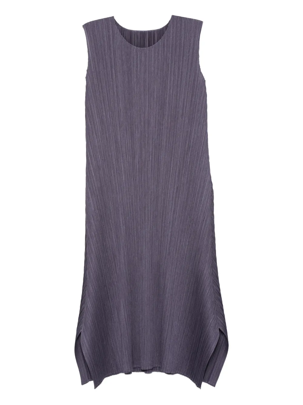 Pleats Please Issey Miyake Geplooide mouwloze midi-jurk Grijs
