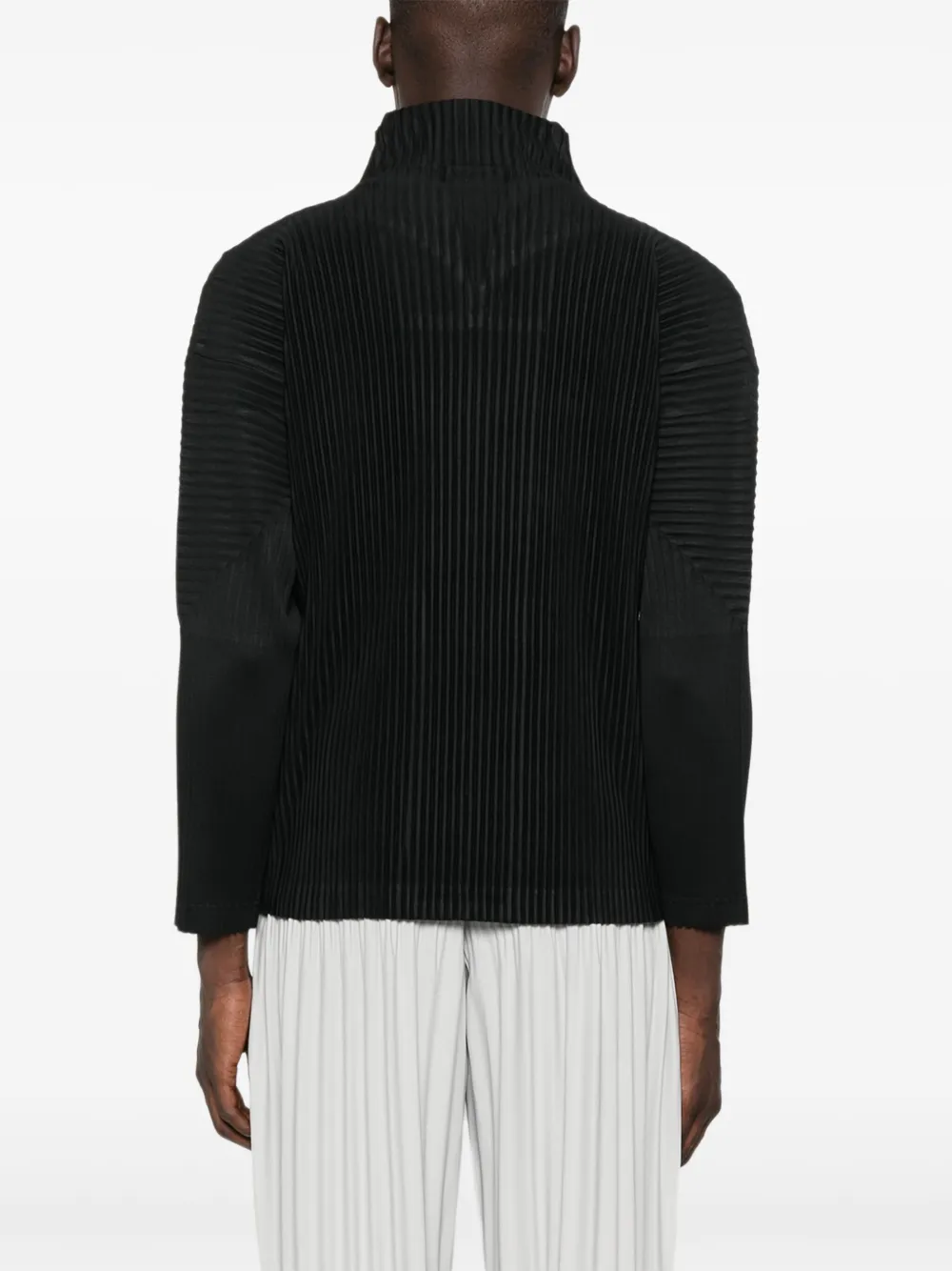 Homme Plissé Issey Miyake Geplooid shirtjack met rits Zwart