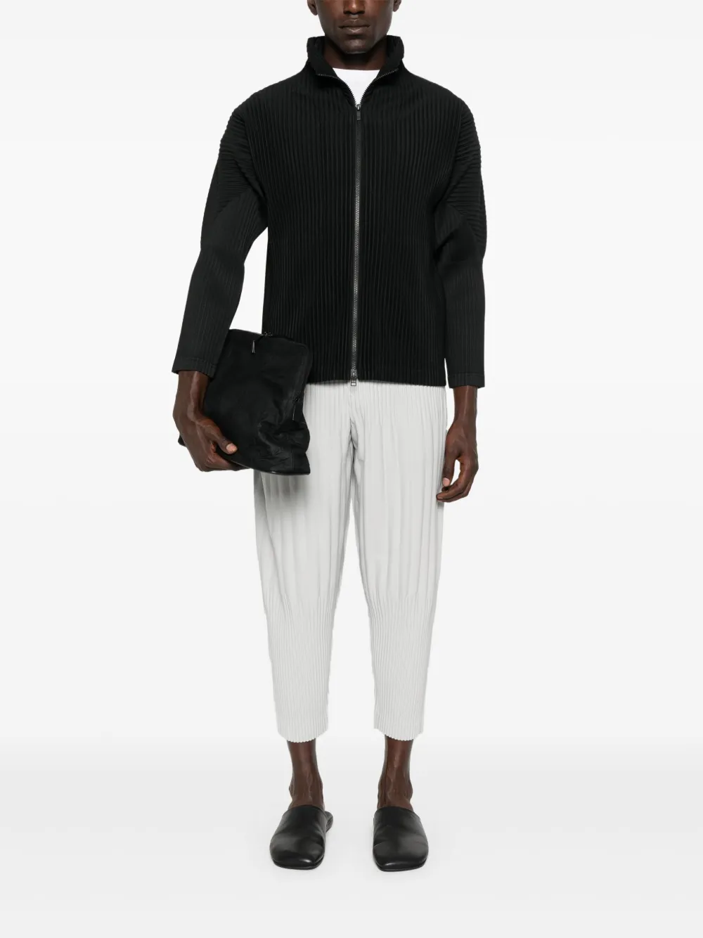 Homme Plissé Issey Miyake Plissé broek Grijs
