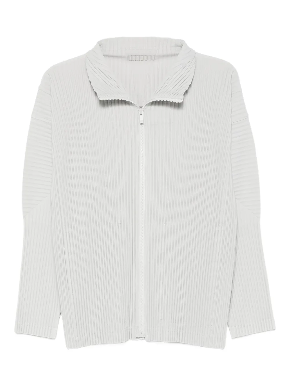 Homme Plissé Issey Miyake Geplooid shirtjack met rits Grijs