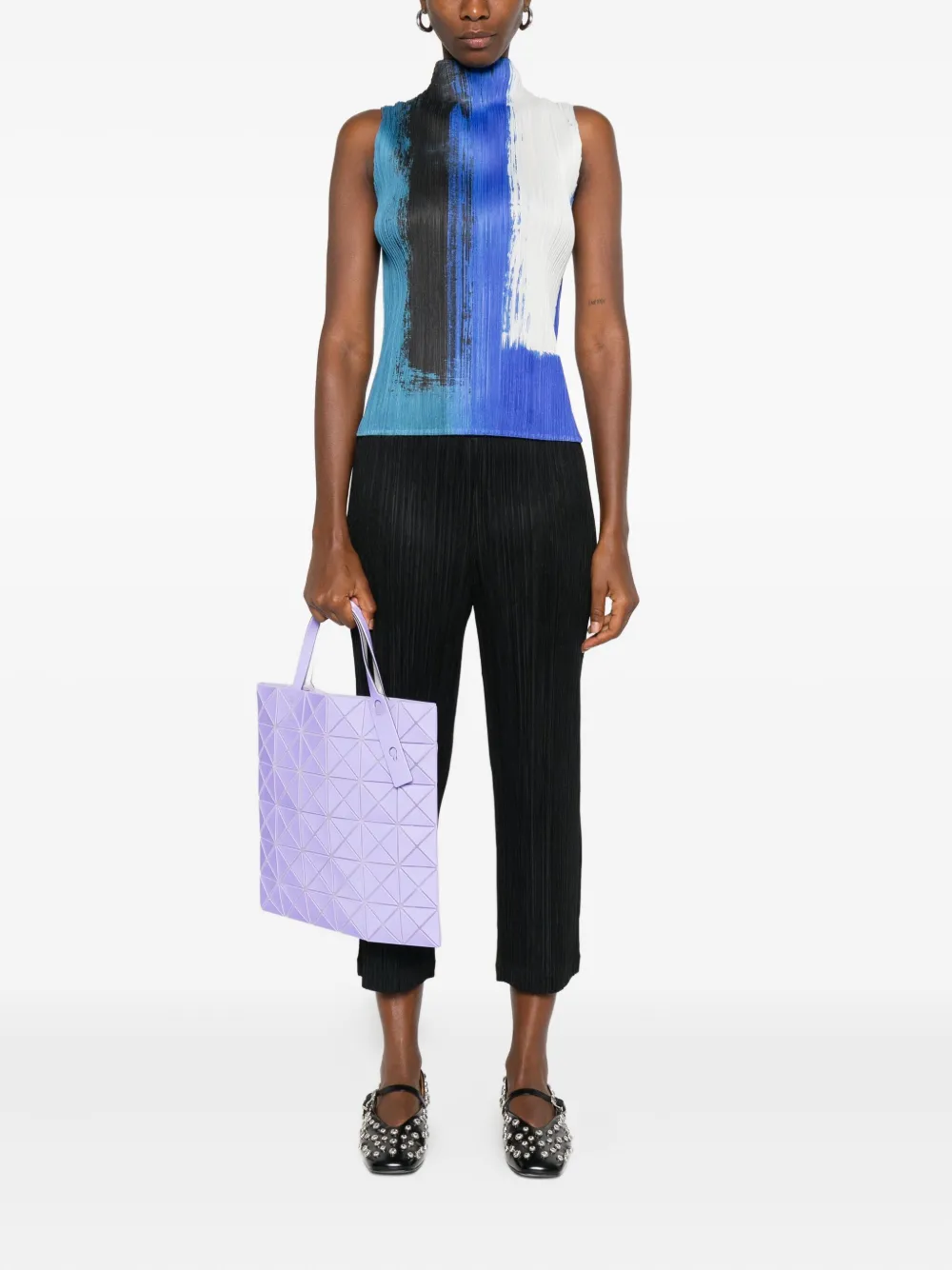 Pleats Please Issey Miyake plissé elasticated trousers - Zwart