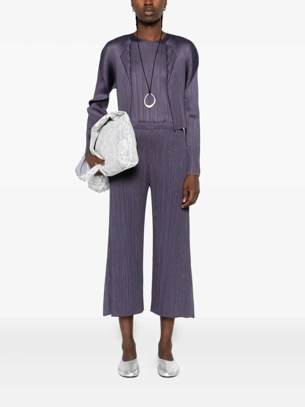 Pleats Please Issey Miyake Geplooid vest Grijs