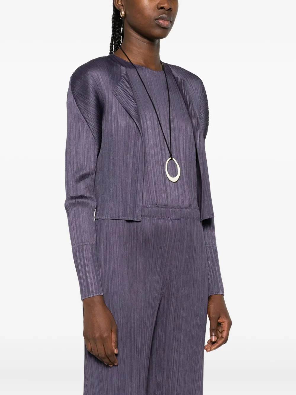 Pleats Please Issey Miyake Geplooid vest Grijs