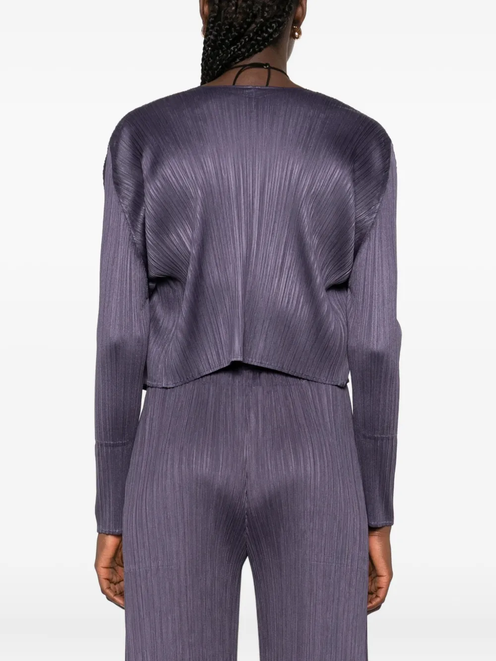 Pleats Please Issey Miyake Geplooid vest Grijs