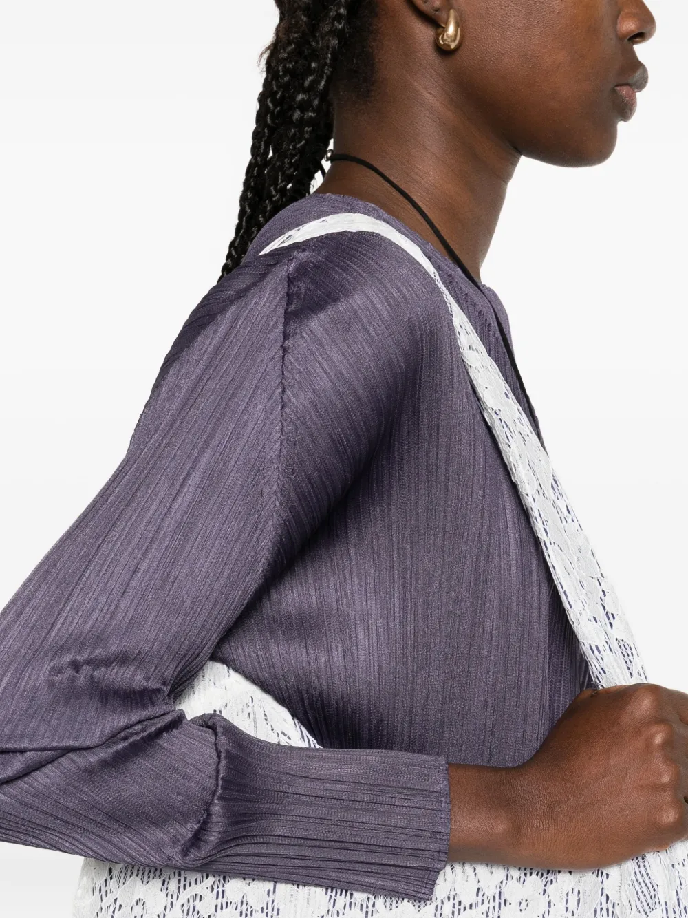Pleats Please Issey Miyake Geplooid vest Grijs
