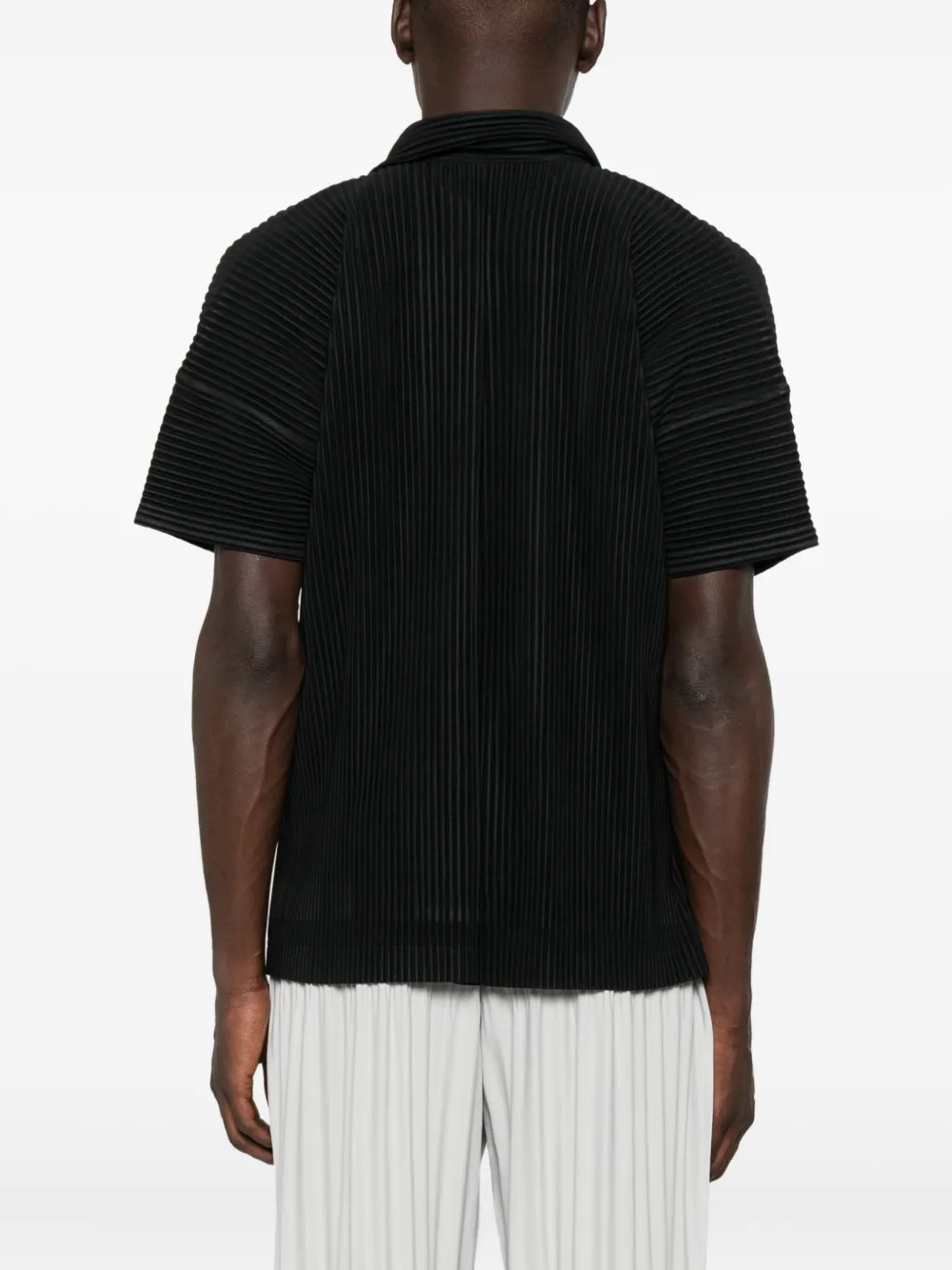 Homme Plissé Issey Miyake Gestreept overhemd Zwart