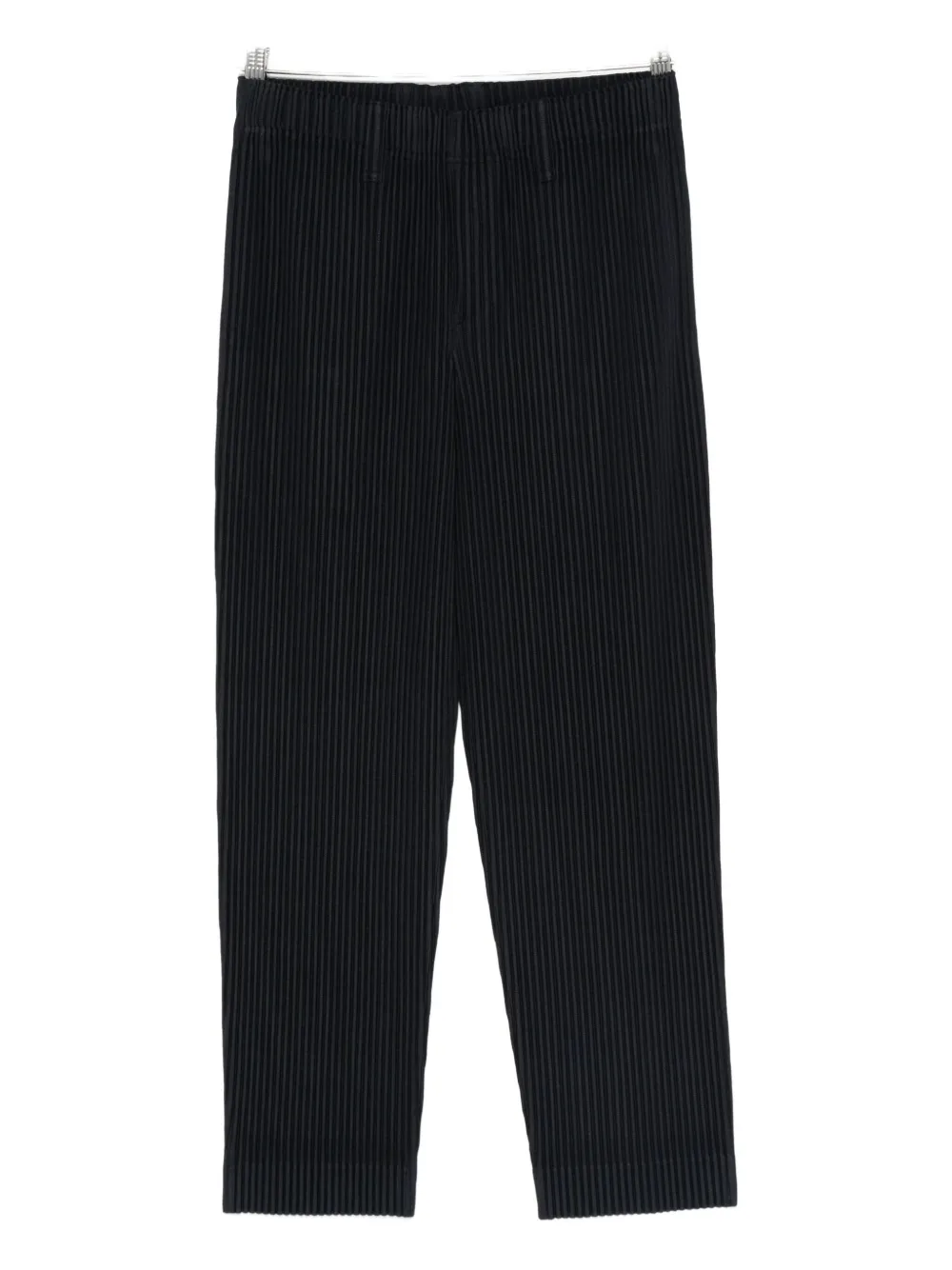 Issey Miyake Pinstripe Pattern Straight Trousers In Black