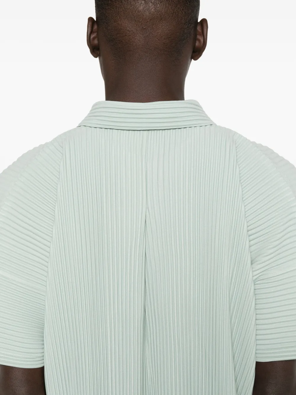 Homme Plissé Issey Miyake Gestreept overhemd Groen