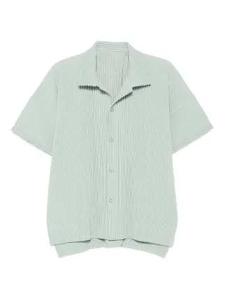 ISSEY MIYAKE プリーツ バルーンスリーブ シャツ M Homme Plissé Issey Miyake ショートスリーブ シャツ | グリーン