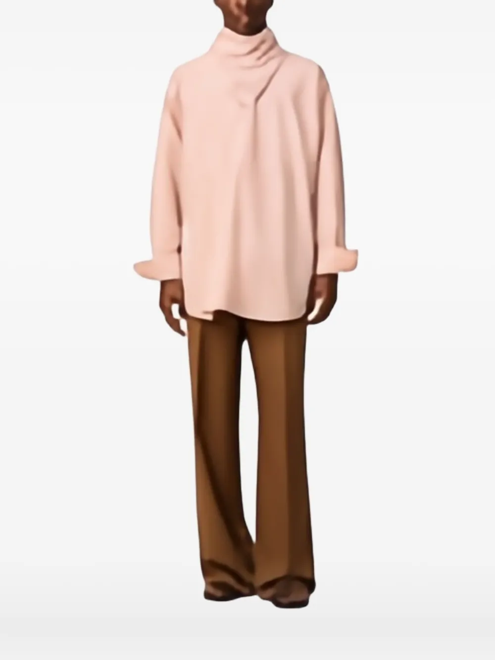 Ami Alexandre Mattiussi Bandana Cotton Shirt High Collar In Pink