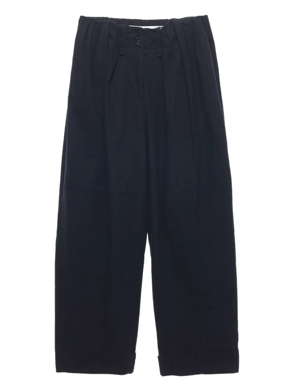 Open Yy Full Gather Trousers In Black