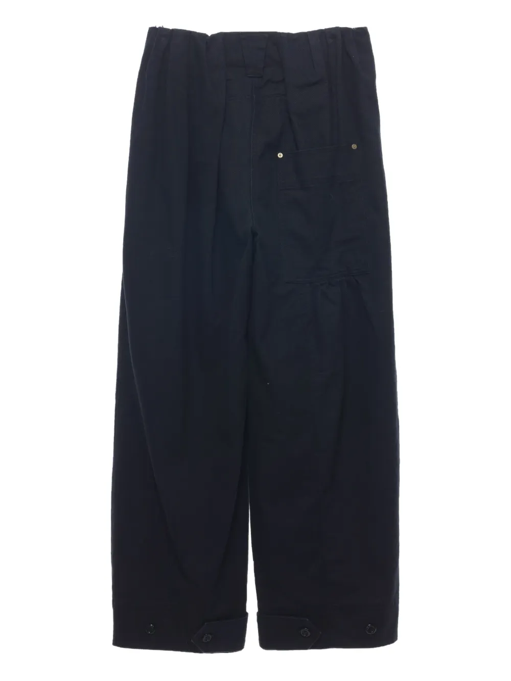 Open Yy Full Gather Trousers In Black