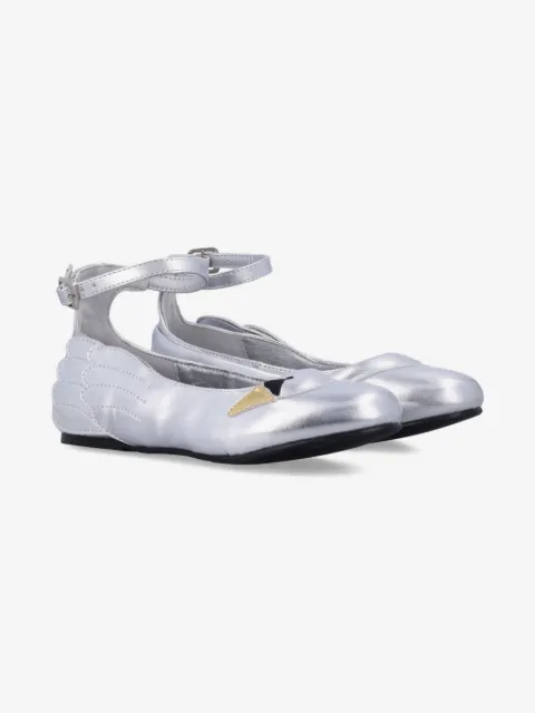 Stella McCartney Kids wing-detail ankle-strap ballerinas
